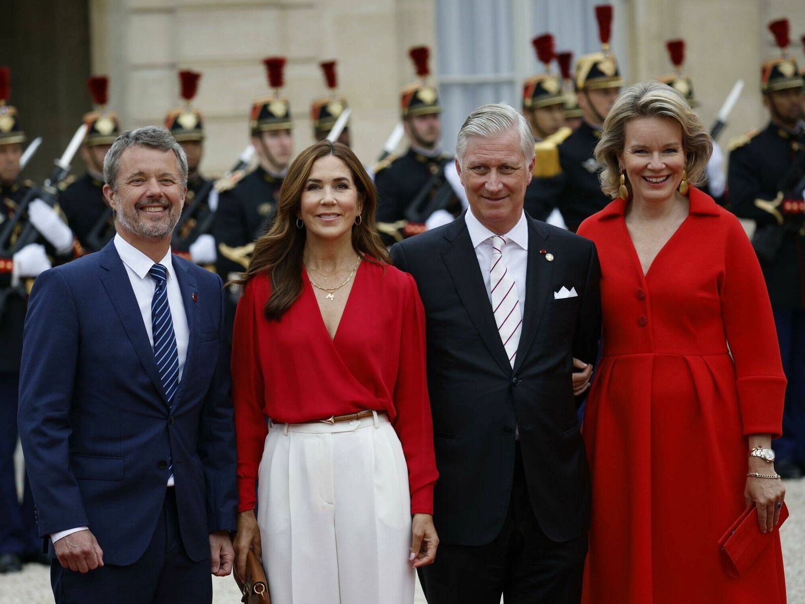 Federico y Mary de Dinamarca, junto a los reyes de Bélgica. (Reuters)