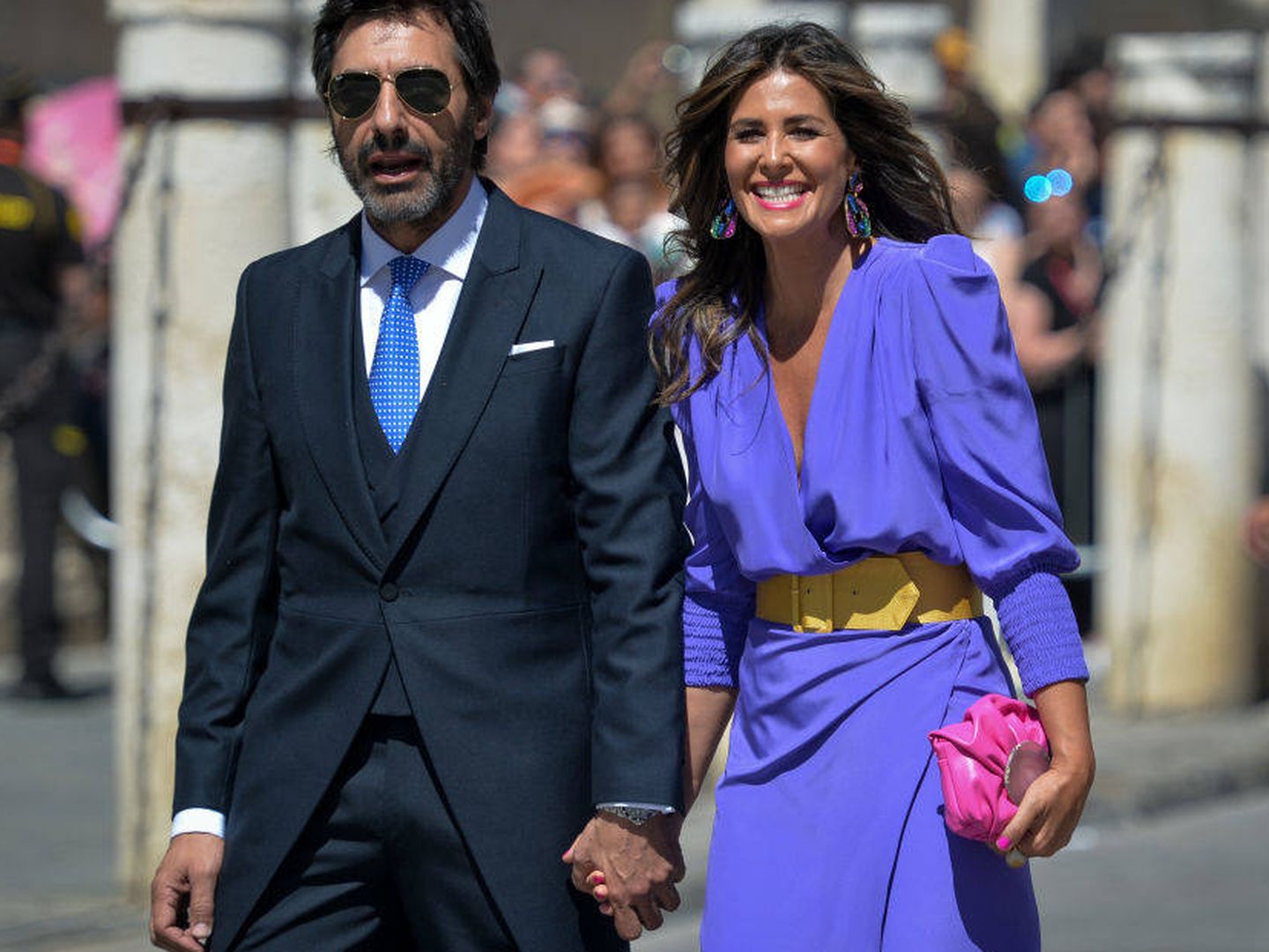 Nuria Roca en la boda de Pilar Rubio y Sergio Ramos. (Getty)