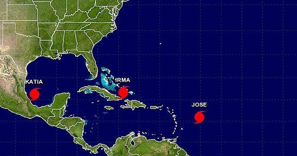 Foto: Tres huracanes en el Atlántico (CNH)