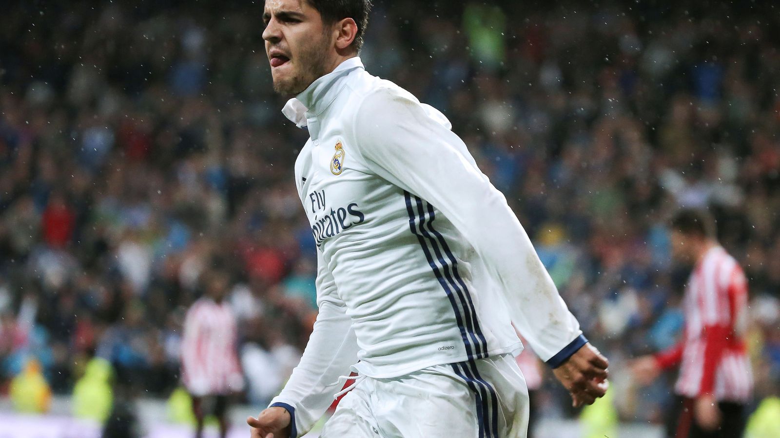 Foto: Álvaro Morata celebra el gol que dio el triunfo al Real Madrid ante el Athletic (Reuters)