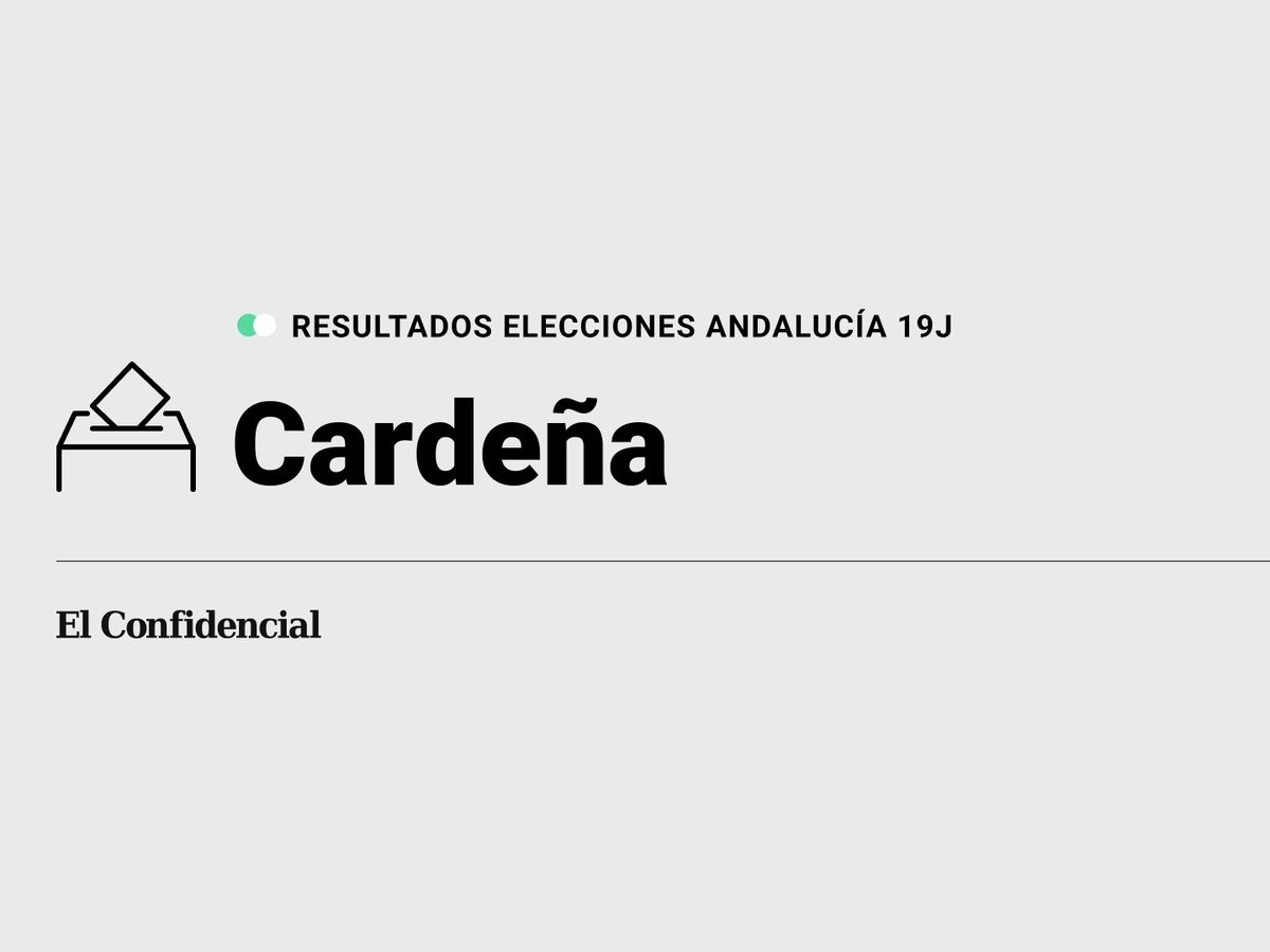 Foto: Resultados en Cardeña, Córdoba, de las elecciones de Andalucía 2022 este 19-J (C.C./Diseño EC)