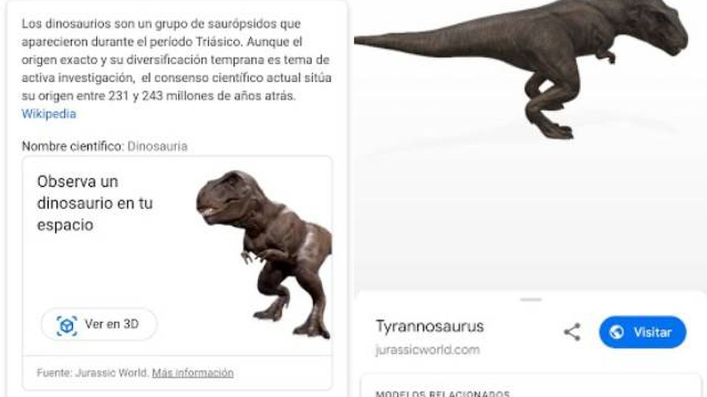 Así puedes ver los dinosaurios en 3D de Google en tu propia casa