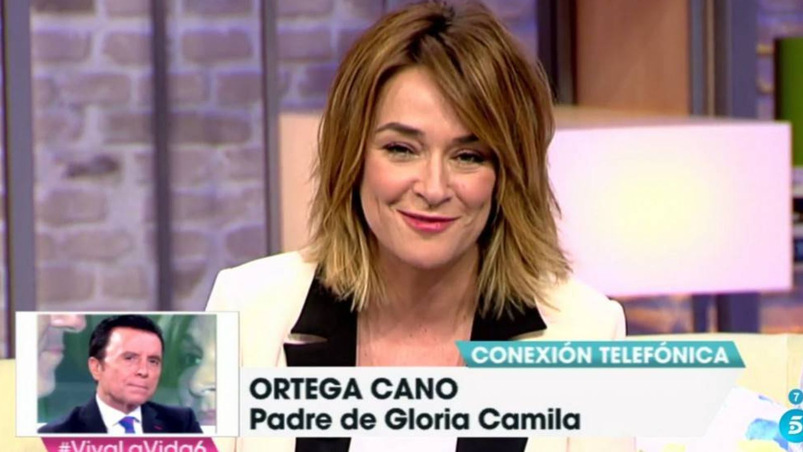 Foto: Toñi Moreno conecta en directo con Ortega Cano en 'Viva la vida'.