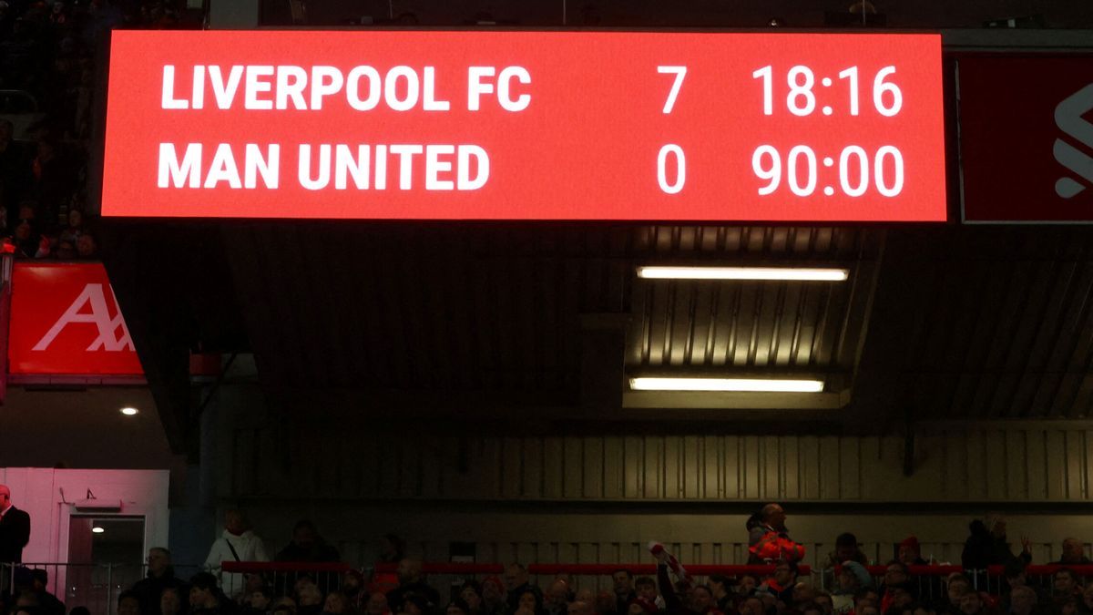 El Liverpool destroza al Manchester United con un resultado histórico (7-0)