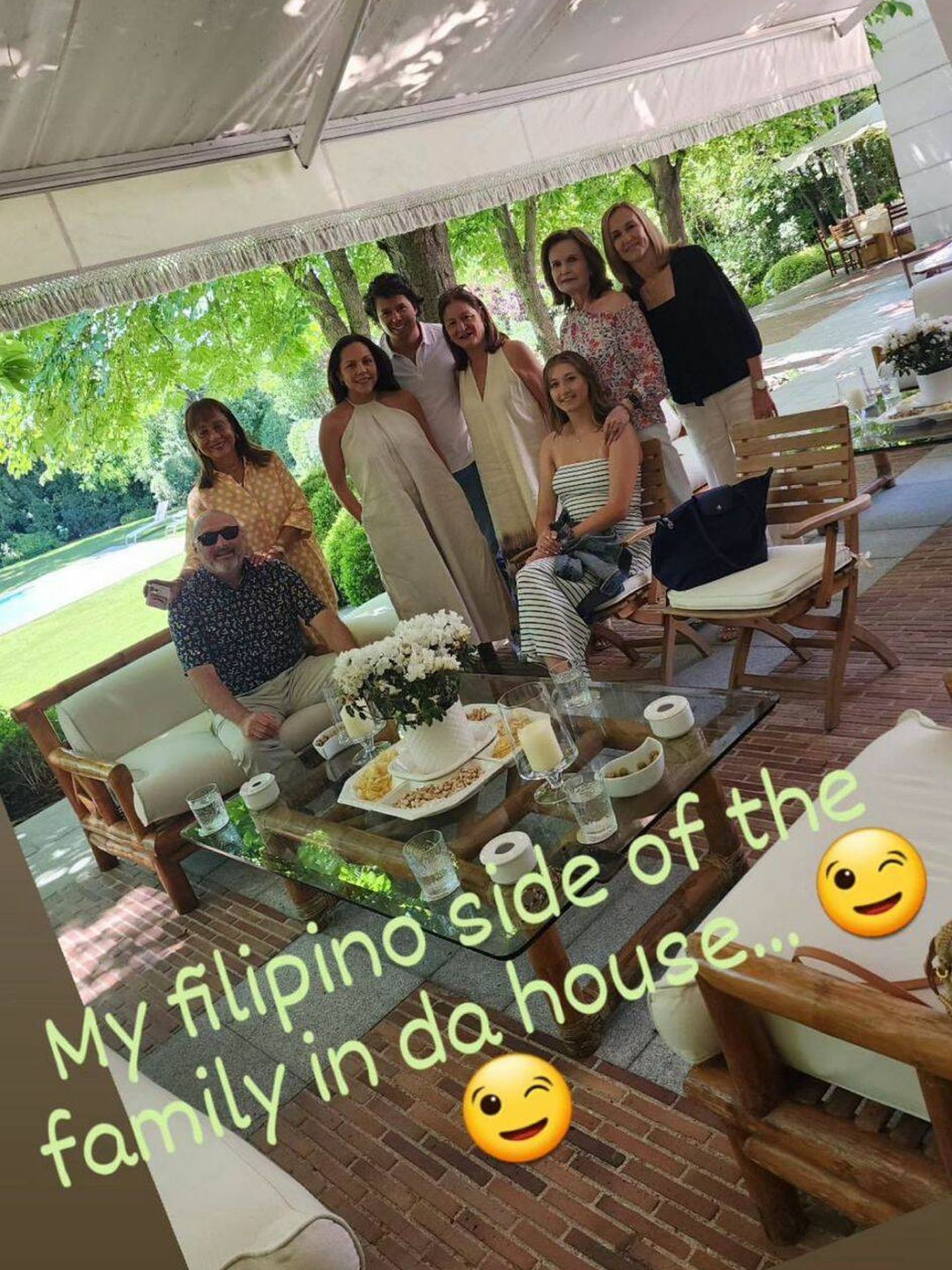 Algunos miembros de la familia de Julio Iglesias Jr. (Instagram/@juliojrofficial)