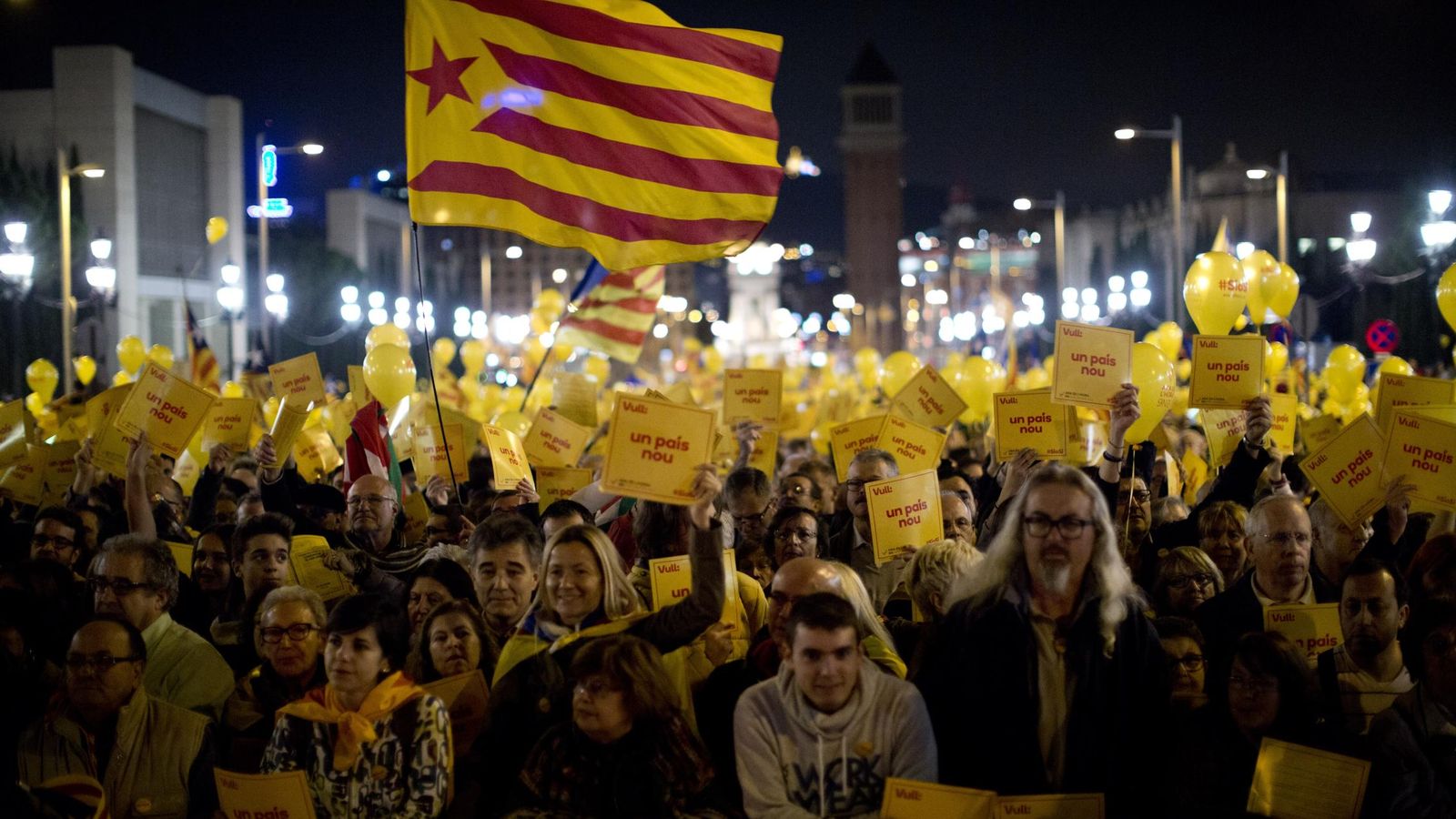 Foto: Acto en Barcelona a favor del referéndum de independencia. (AP)