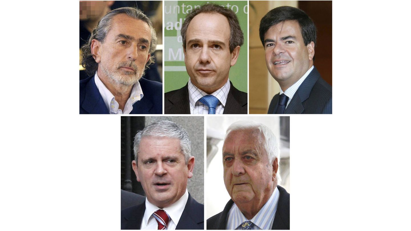 Francisco Correa, el Albondiguilla, Alfonso Bosch, Pablo Crespo, y José Galeote. (EFE) 