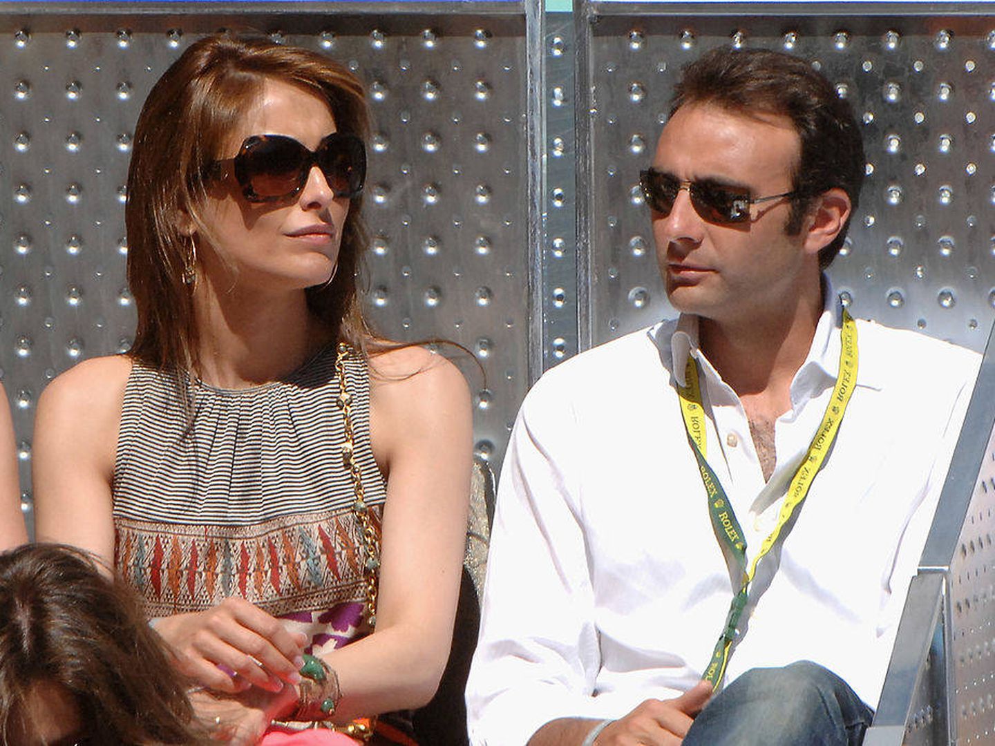 Paloma Cuevas y Enrique Ponce, en el Masters de Tenis de Madrid. (Getty)