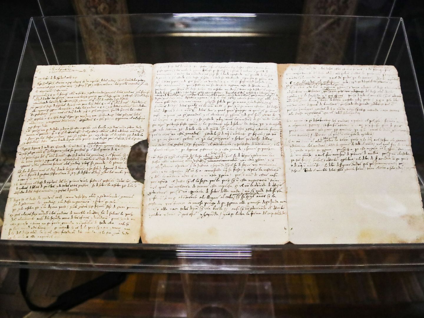 La primera obra NFT basada en una carta de Colón a los Reyes Católicos. (EFE)