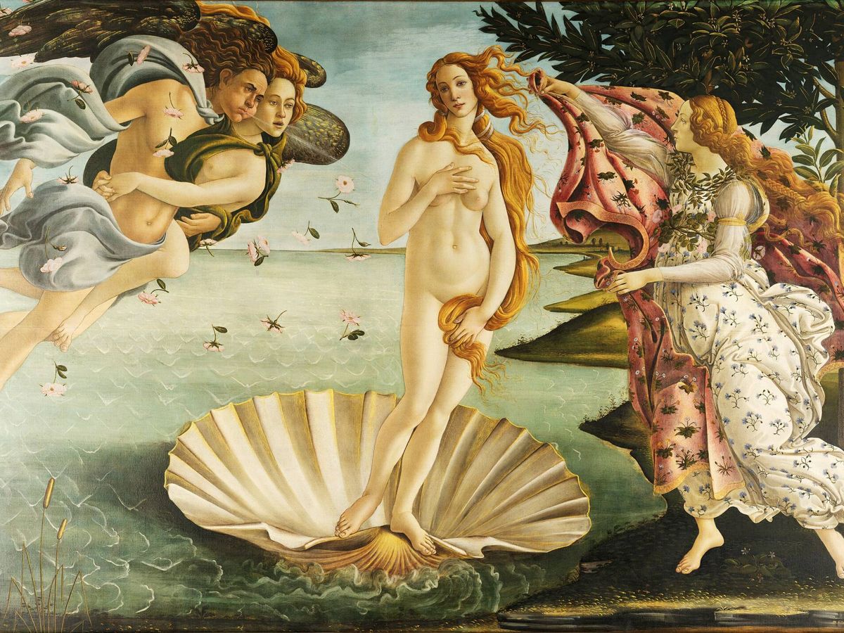 Foto: 'El nacimiento de Venus'. Sandro Botticelli. 1485. Galleria degli Uffizi.