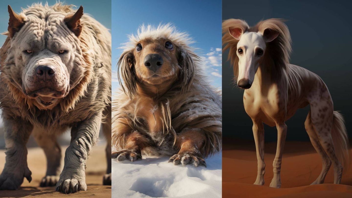 La evolución de los perros con frío extremo. (IA - Basepaws)