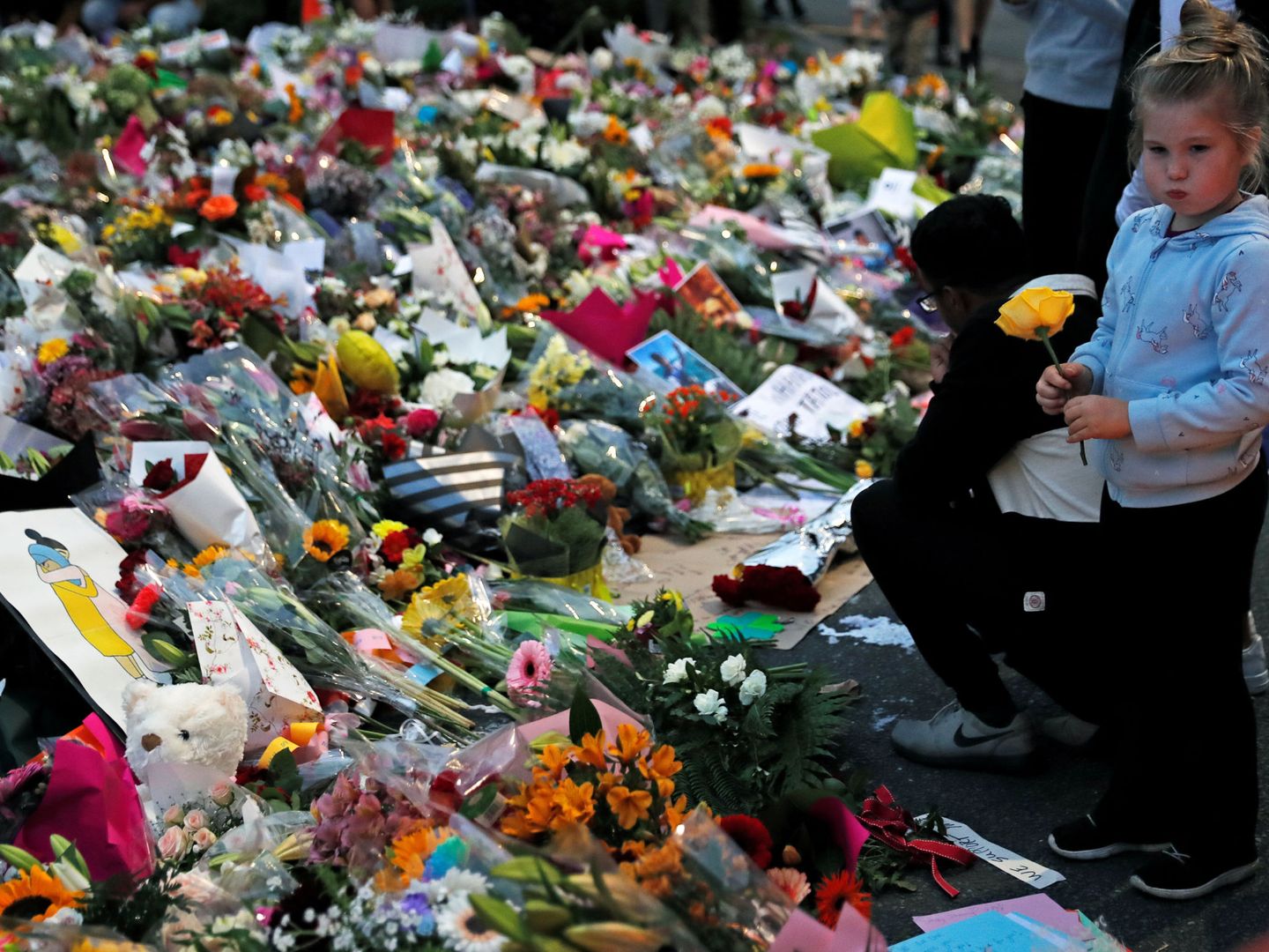 Uno de los homenajes a las víctimas del atentado de Christchurch (Reuters)