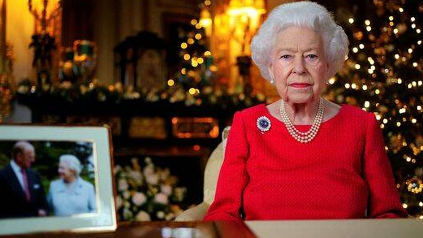 La reina, en el discurso de Navidad. (Getty)