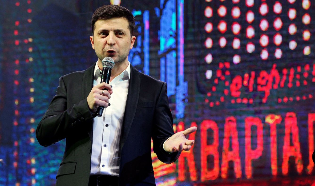 El comediante ucraniano Volodýmyr Zelenski, durante un espectáculo en Kiev (Ucrania). (EFE)