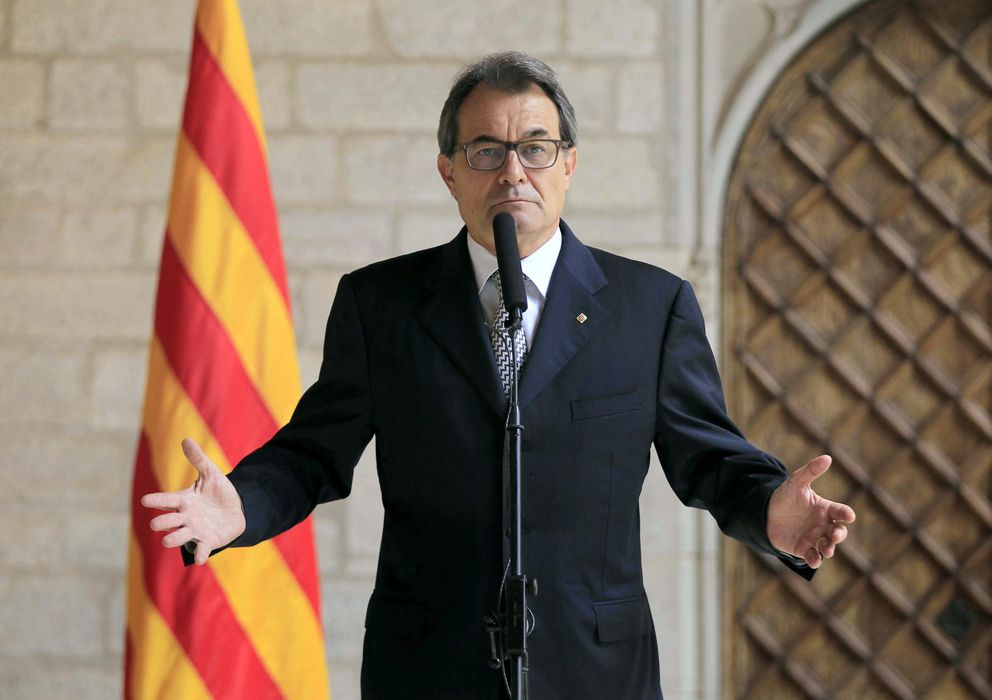 Foto: El presidente de la Generalitat Artur Mas durante la rueda de prensa (EFE)
