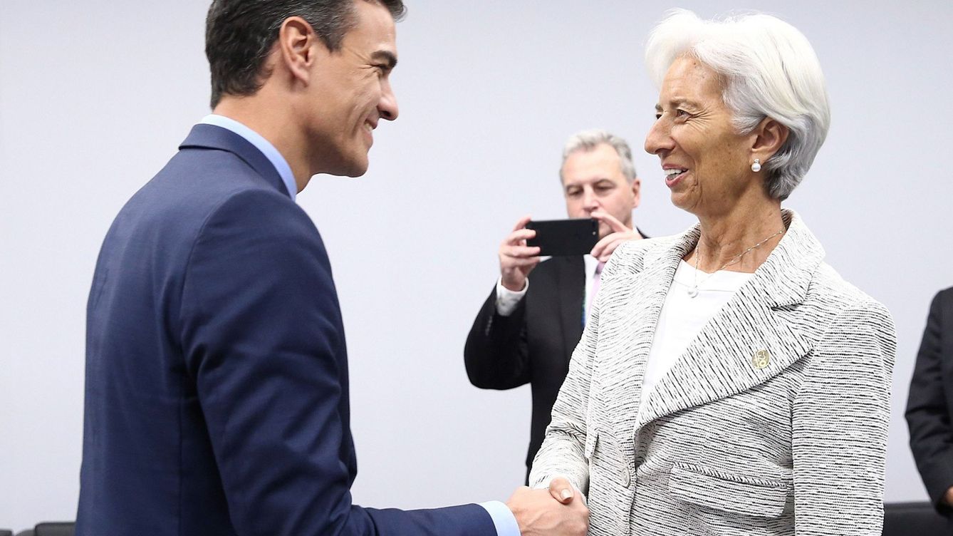 Foto: Pedro Sánchez junto a Christine Lagarde en el G20. (EFE)