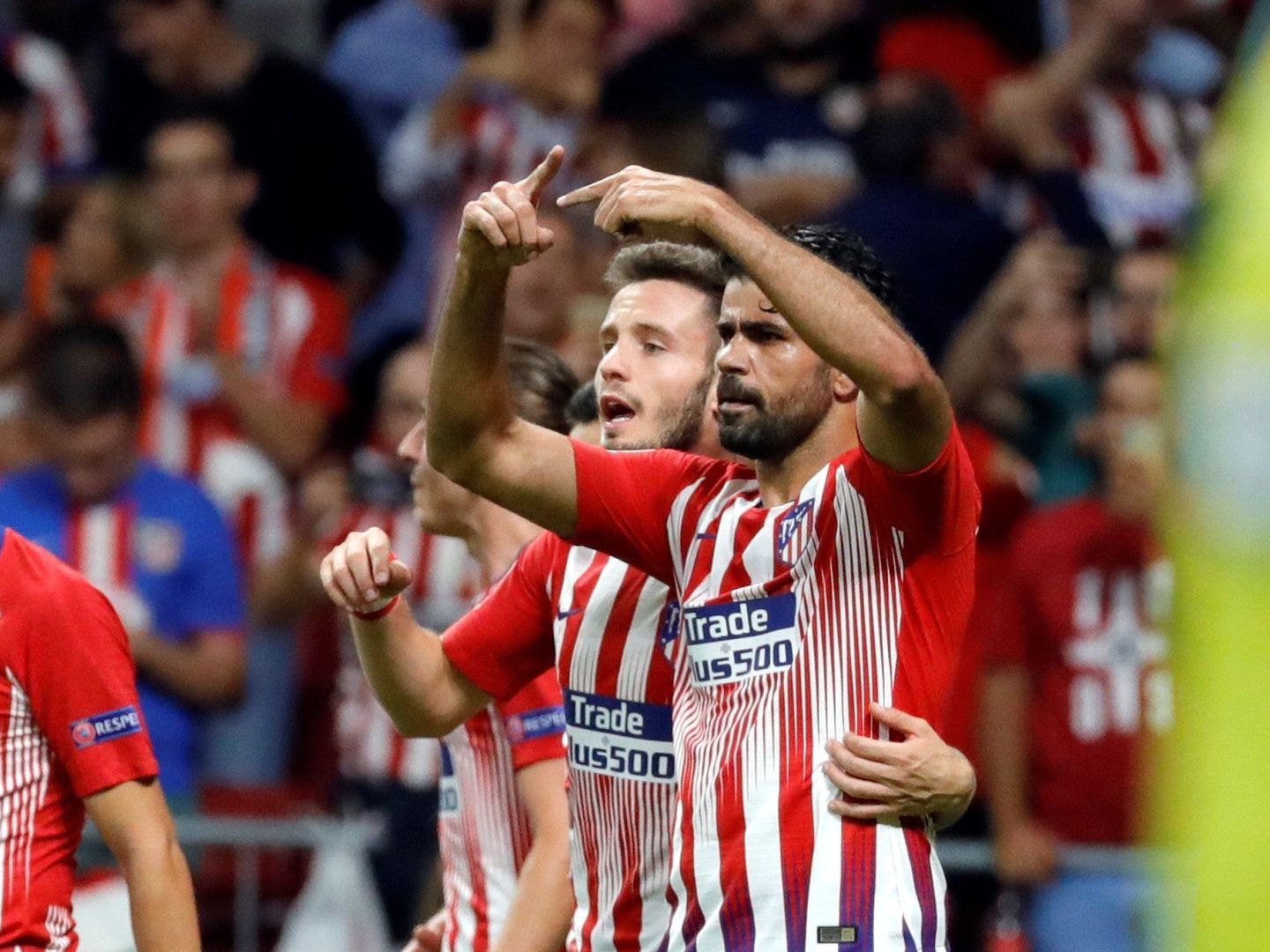 Diego Costa pidió el cambio tras el segundo gol del Atlético de Madrid. (EFE)