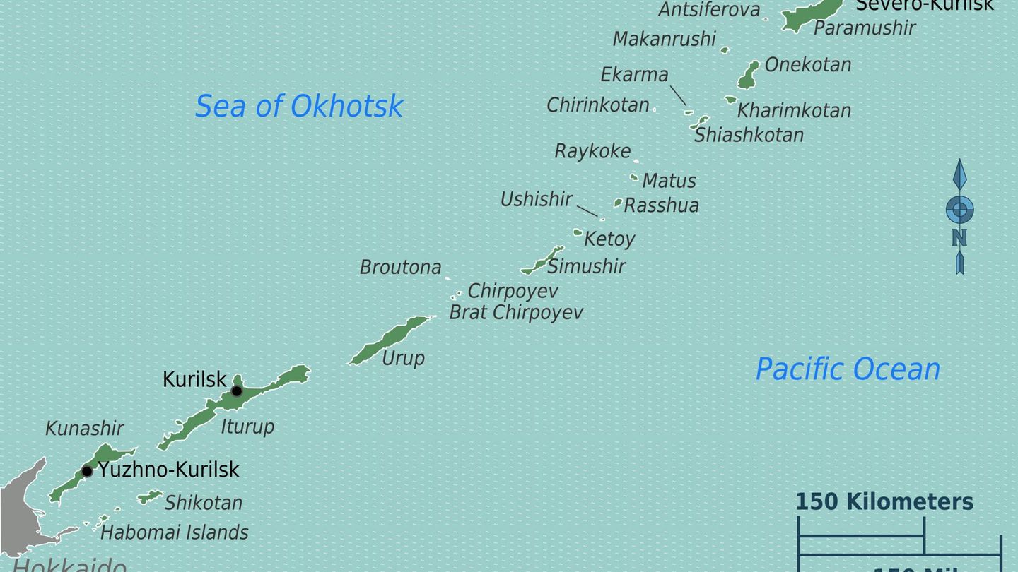 Mapa de las Islas Kuriles (FOTO: CC)