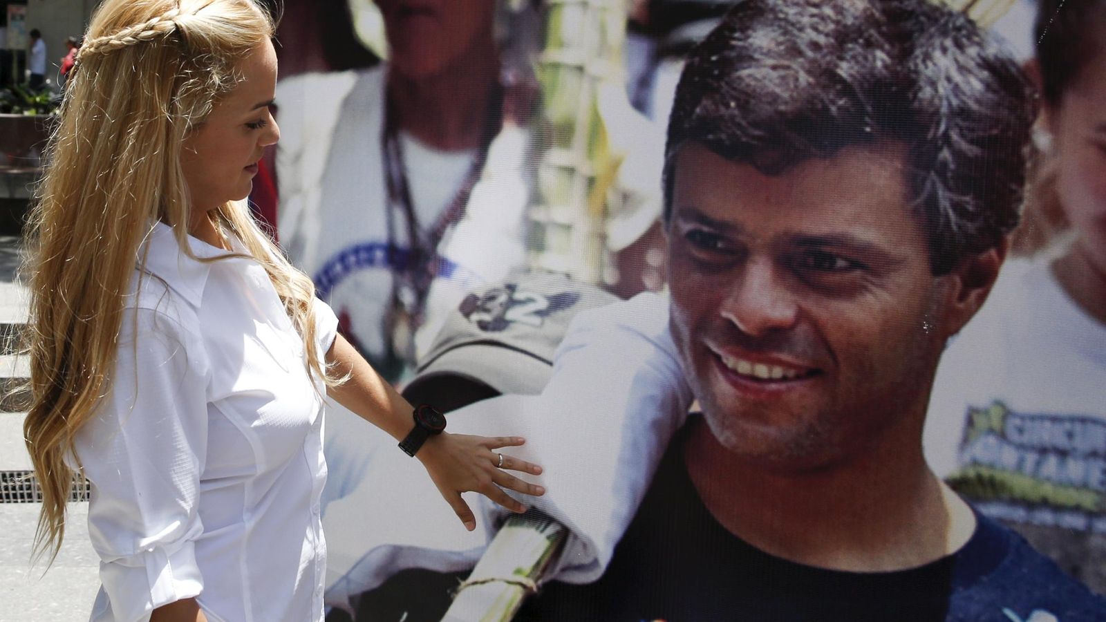 Foto: Lilian Tintori, junto a su marido, Leopoldo López, quien hoy volverá a juicio (Reuters)