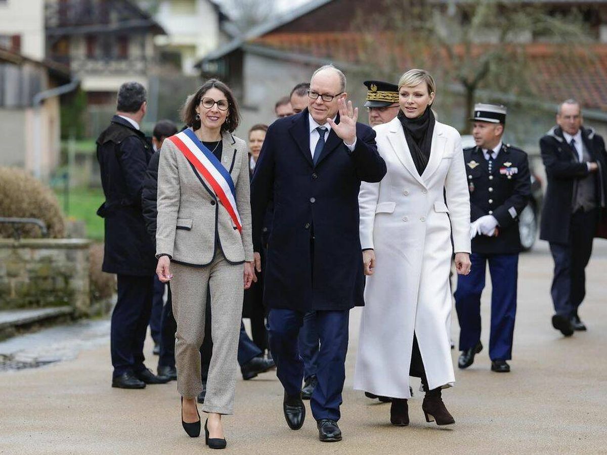 Foto: Los principes de Mónaco, a su llegada a la iglesia de Saint-Jacques. (Palais Princier de Monaco)