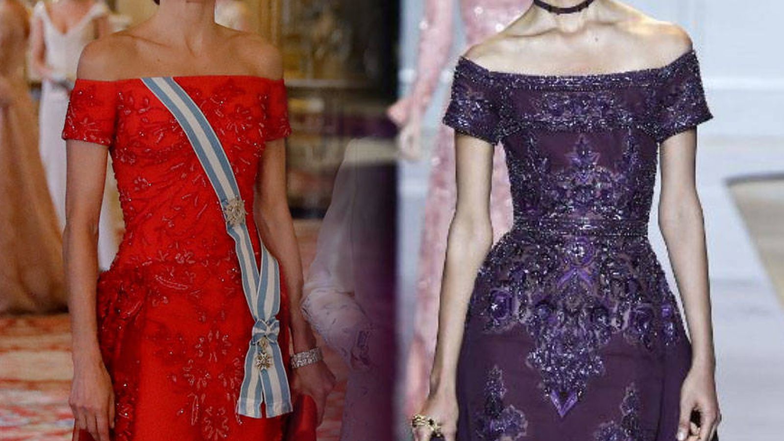 Foto: Una comparativa de los dos vestidos. (Fotomontaje de Vanitatis)