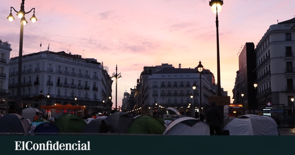 Tintes de nostalgia en la Puerta del Sol por una acampada  indefinida  contra la crisis de vivienda que recuerda al 15-M