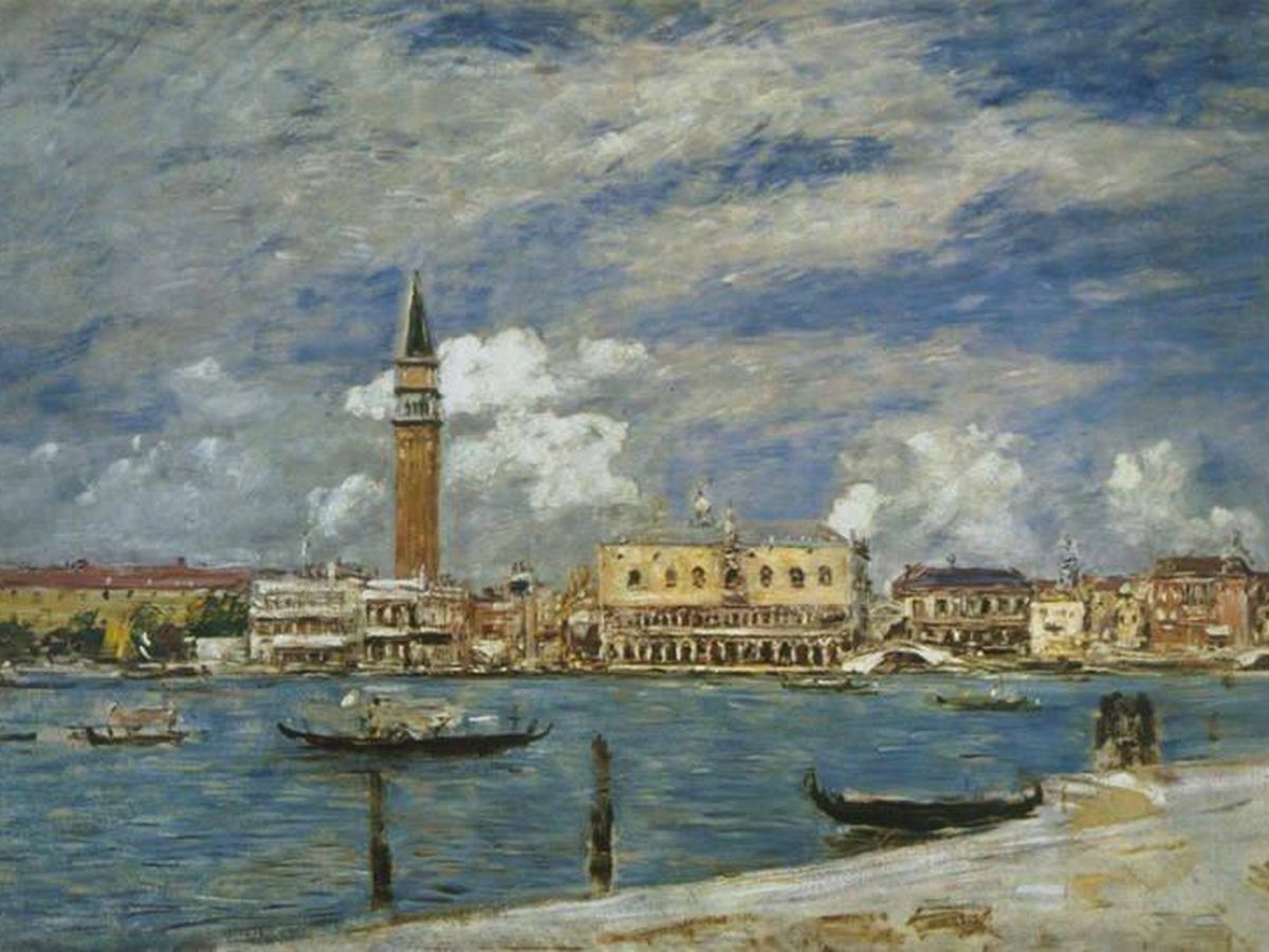Foto: La plaza de San Marcos en Venecia, vista del Gran Canal, de Eugene Boudin