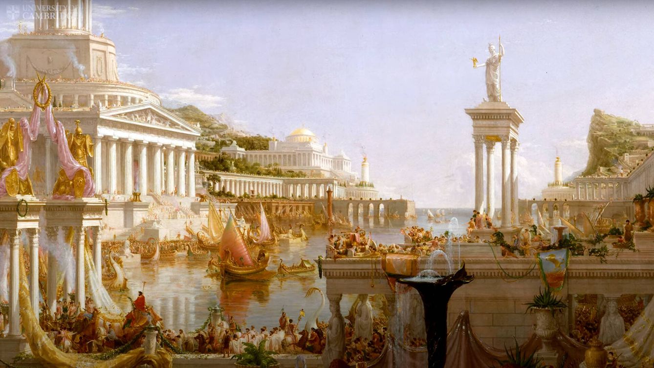 Foto: La consumación del imperio, óleo sobre lienzo de Thomas Cole, 1836. (Thomas Cole/Sociedad histórica de Nueva York)