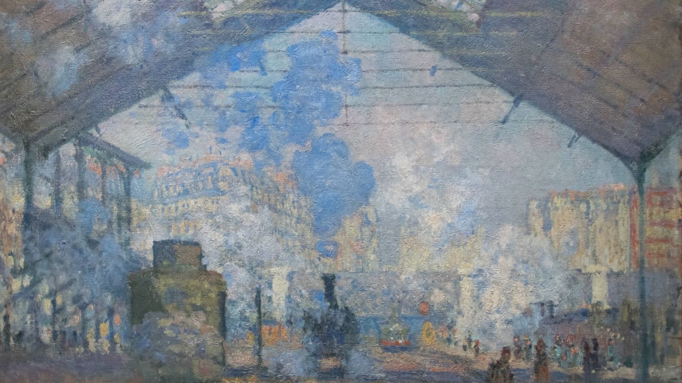 Foto: 'La Gare Saint-Lazare'. Claude Monet. 1877. Musée d´Orsay.-