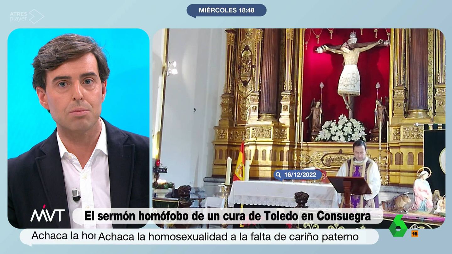 Pablo Montesinos, sobre el sermón homófobo del cura de Toledo. (Atresmedia)