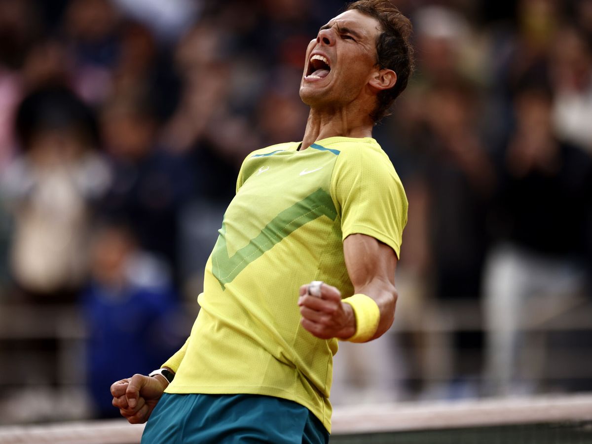 Foto: Nadal celebra su victoria ante Auger-Aliassime. (EFE/EPA/Yoan Valat)