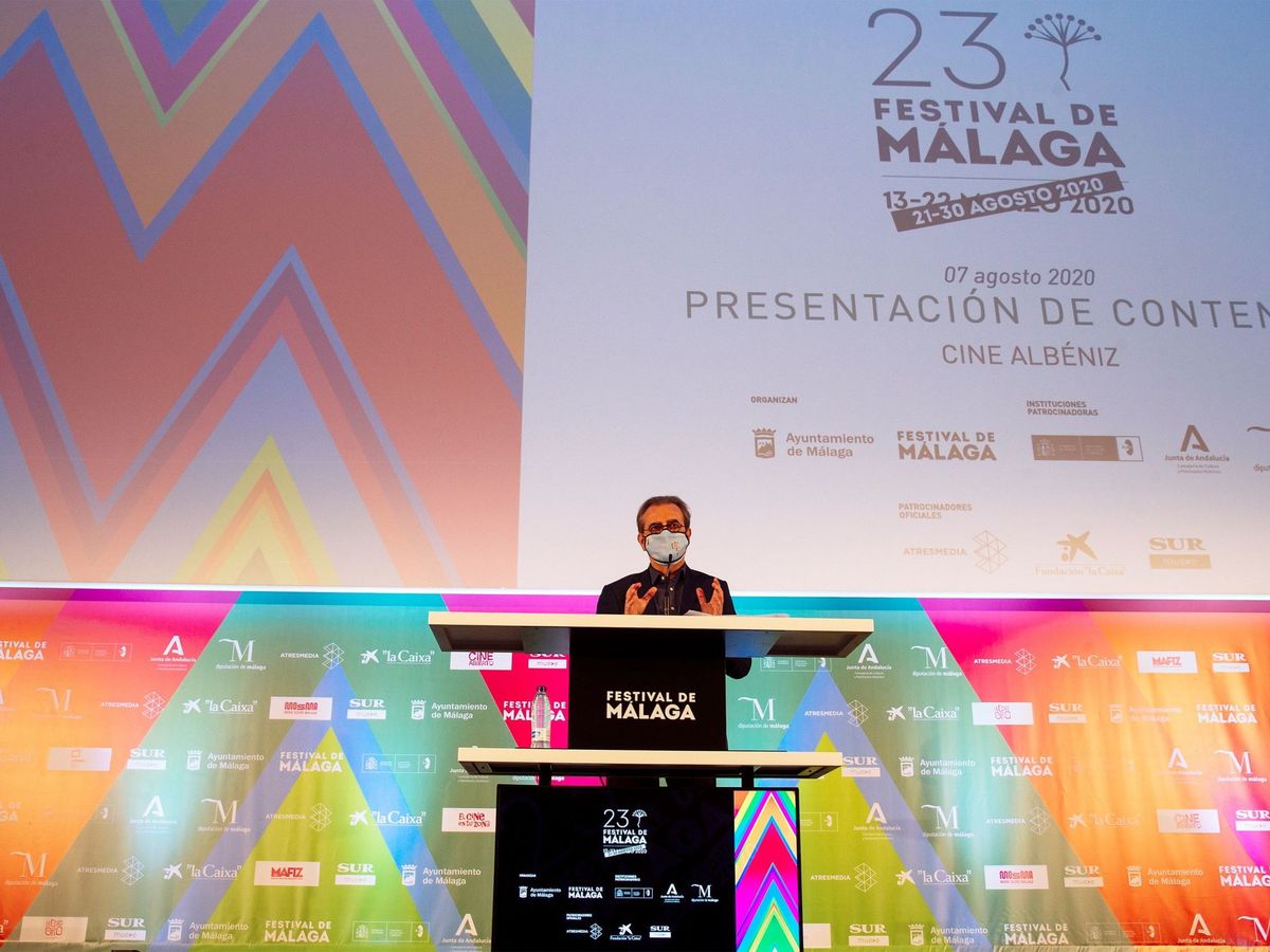 Foto:  El director del Festival de Cine de Málaga en Español, Juan Antonio Vigar durante la presentación esta mañana de su 23 edición (EFE).