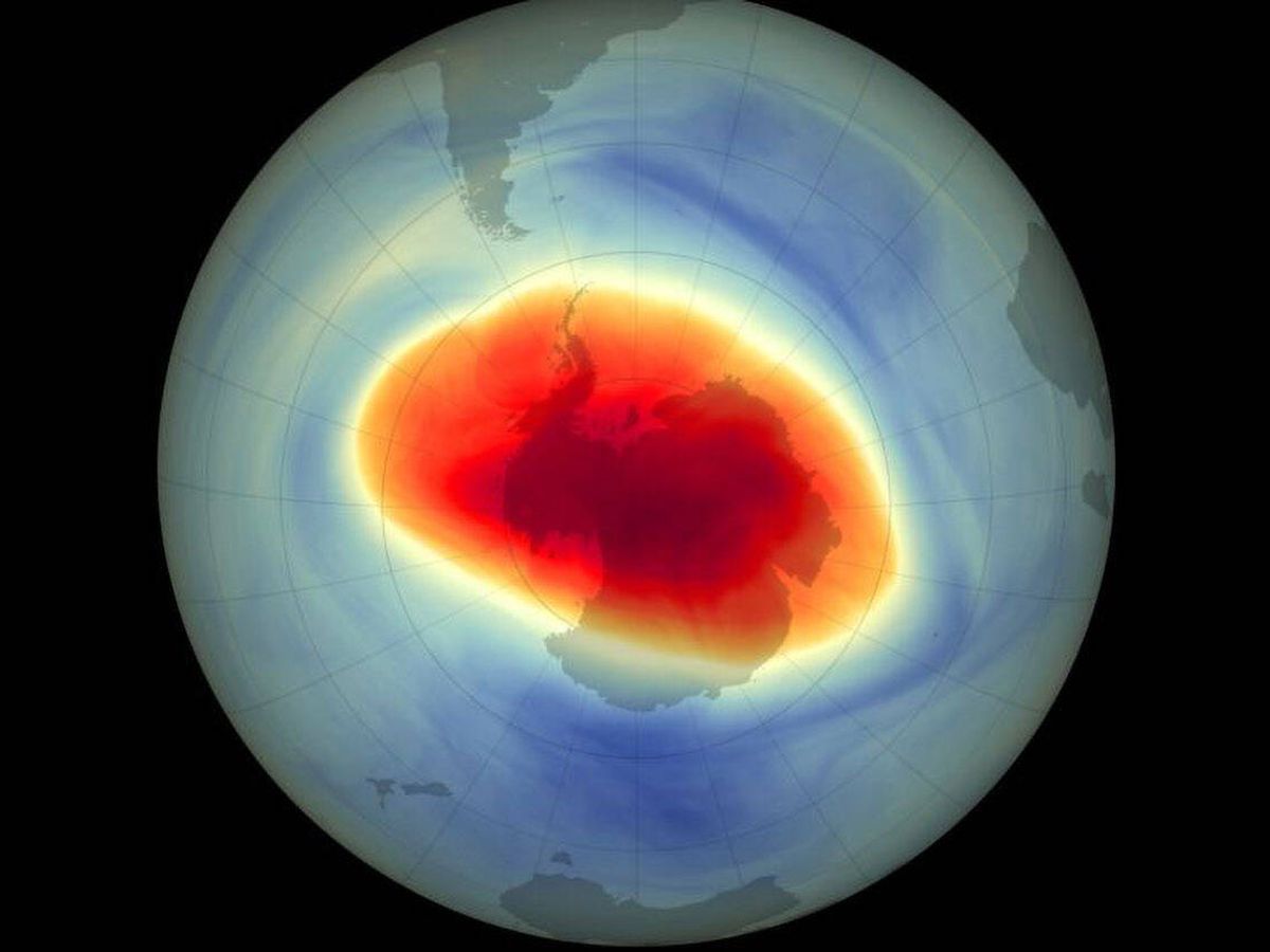 Foto: El agujero de la capa de ozono alcanzó el 16 de septiembre los 26 millones de kilómetros cuadrados (NASA)