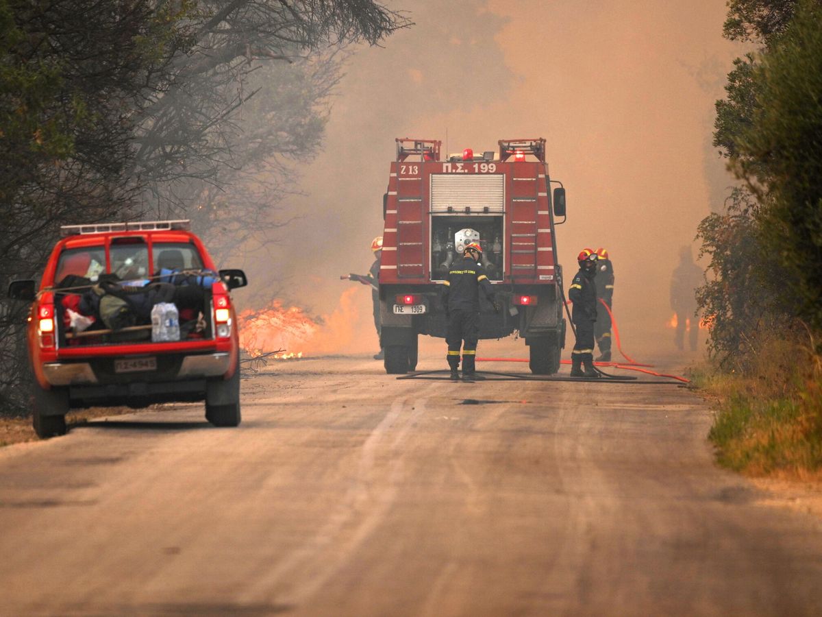 Foto: Imagen de los incendios en Grecia. (EFE/EPA/Dimitris Alexoudis)