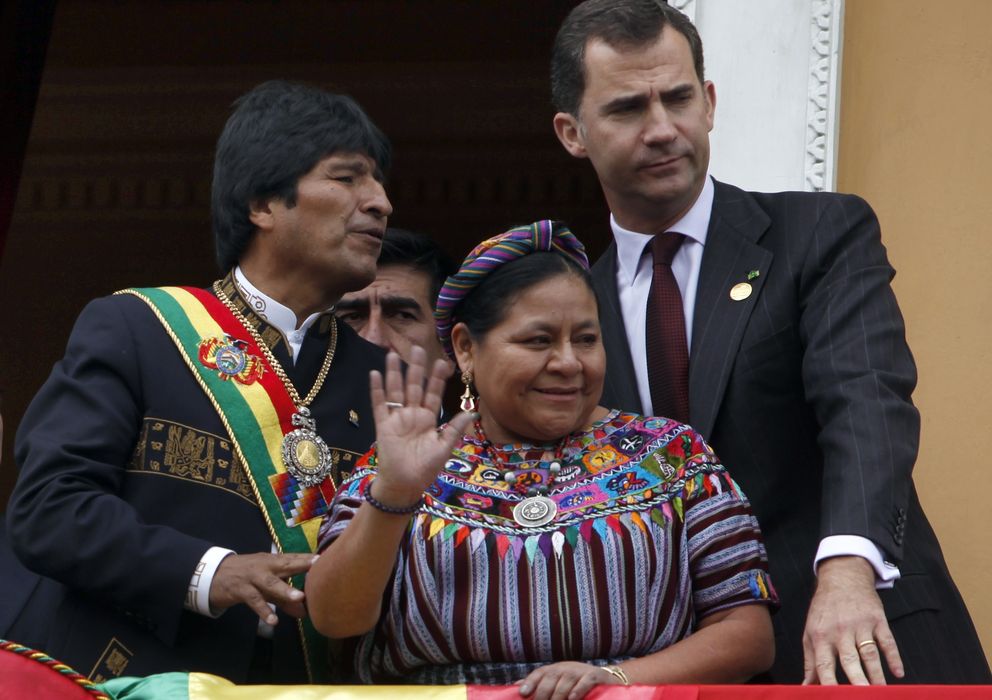Foto: El presidente boliviano Evo Morales y el príncipe Felipe en junio de 2010 (Gtres)