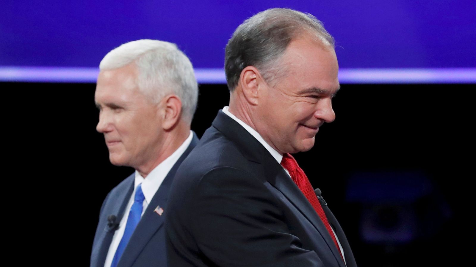 Foto: Mike Pence (I) y Tim Kaine (D). (Reuters)