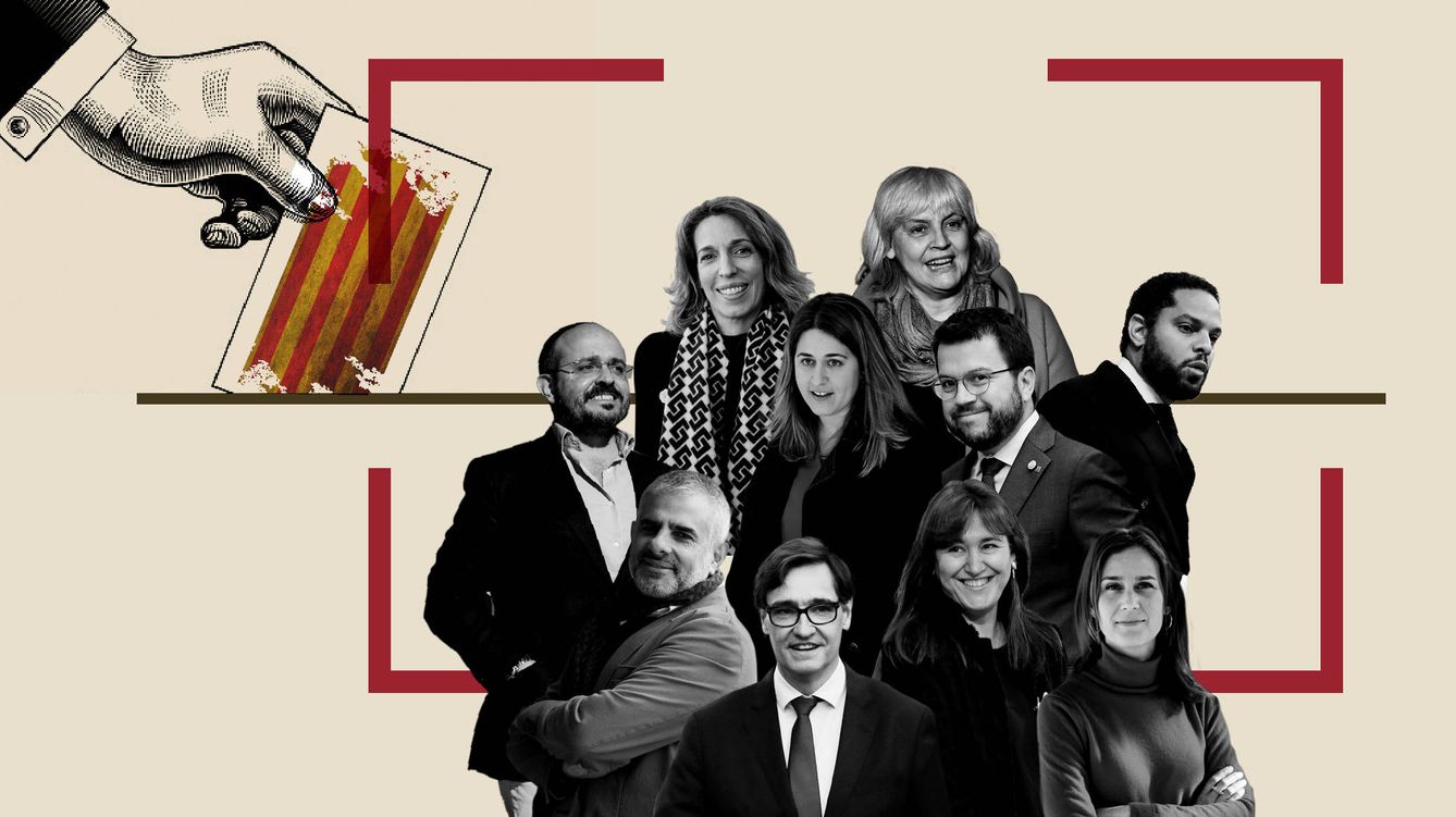 Foto: Los nueve candidatos a la presidencia de la Generalitat. 