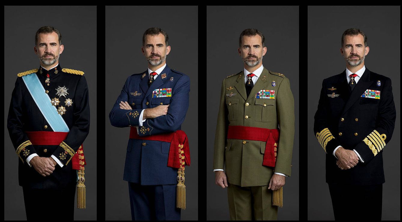 Los uniformes de Felipe VI.