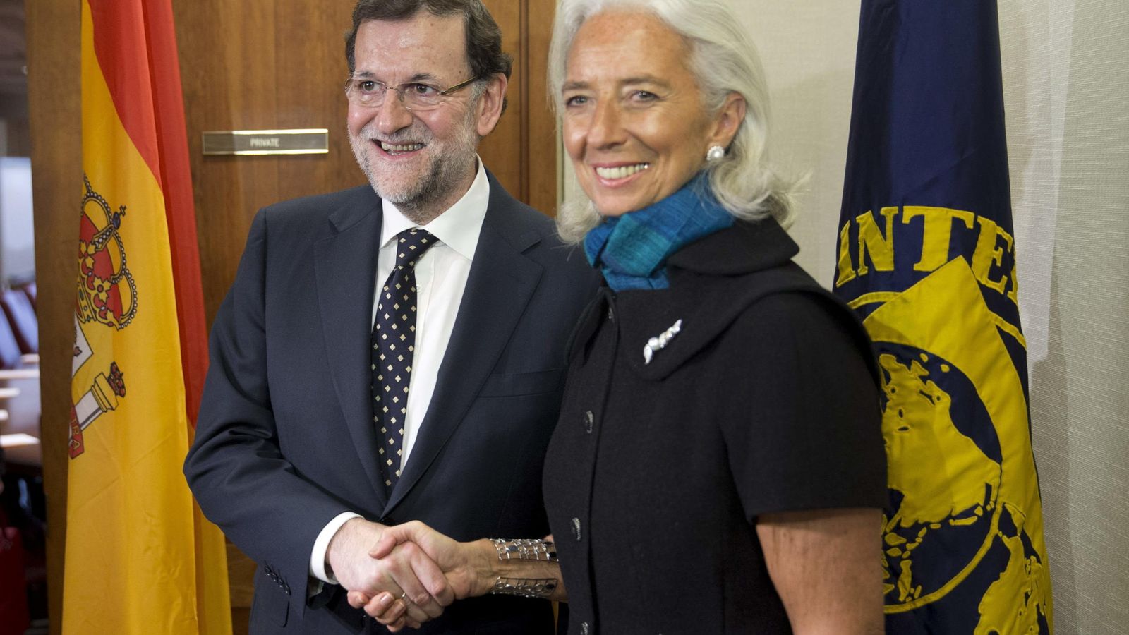 Foto: Mariano Rajoy, junto a la presidenta del FMI, Christine Lagarde (EFE)