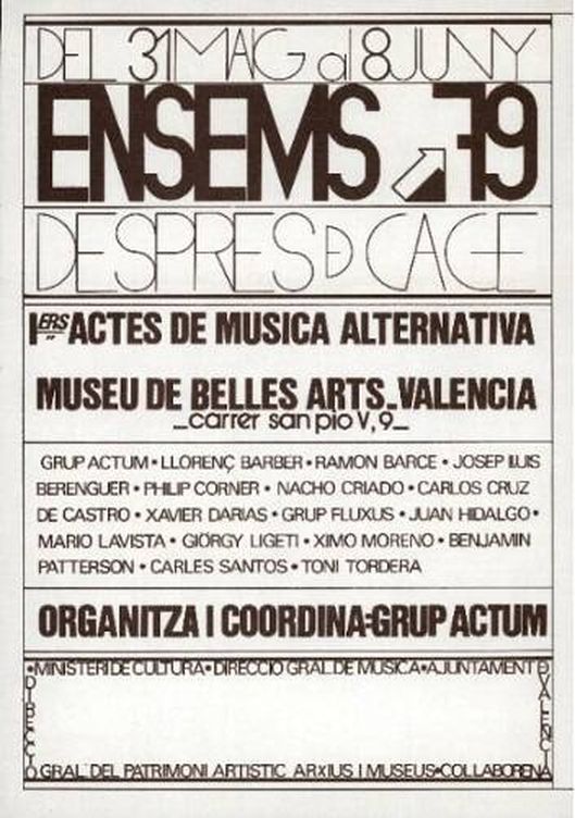 Cartel del Festival Ensems de 1979, diseñado por Nacho Cano. (Cedida)