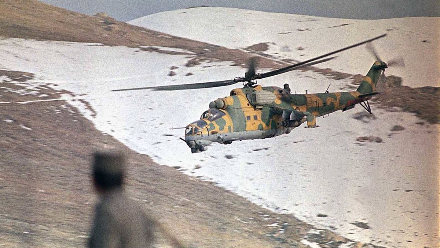 Helicóptero ruso en Afganistán.