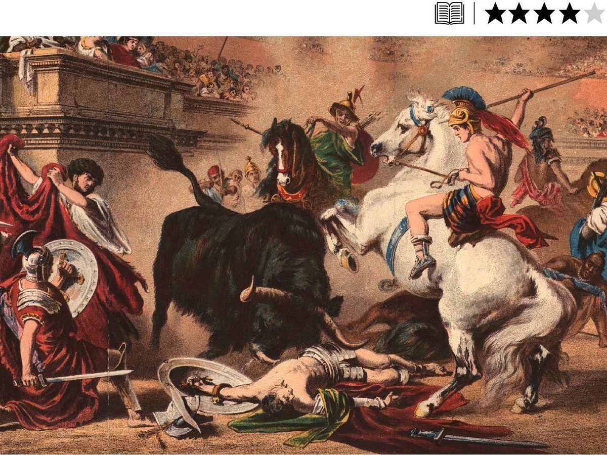 Foto: Imagen de un combate de gladiadores con toros y elefantes en un anfiteato romano. (Getty Images)