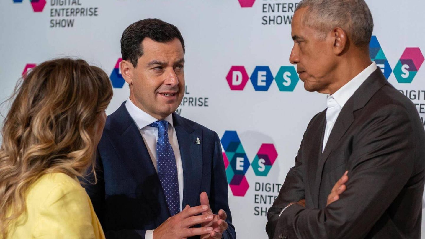 Moreno conversa con Obama. (Junta de Andalucía)
