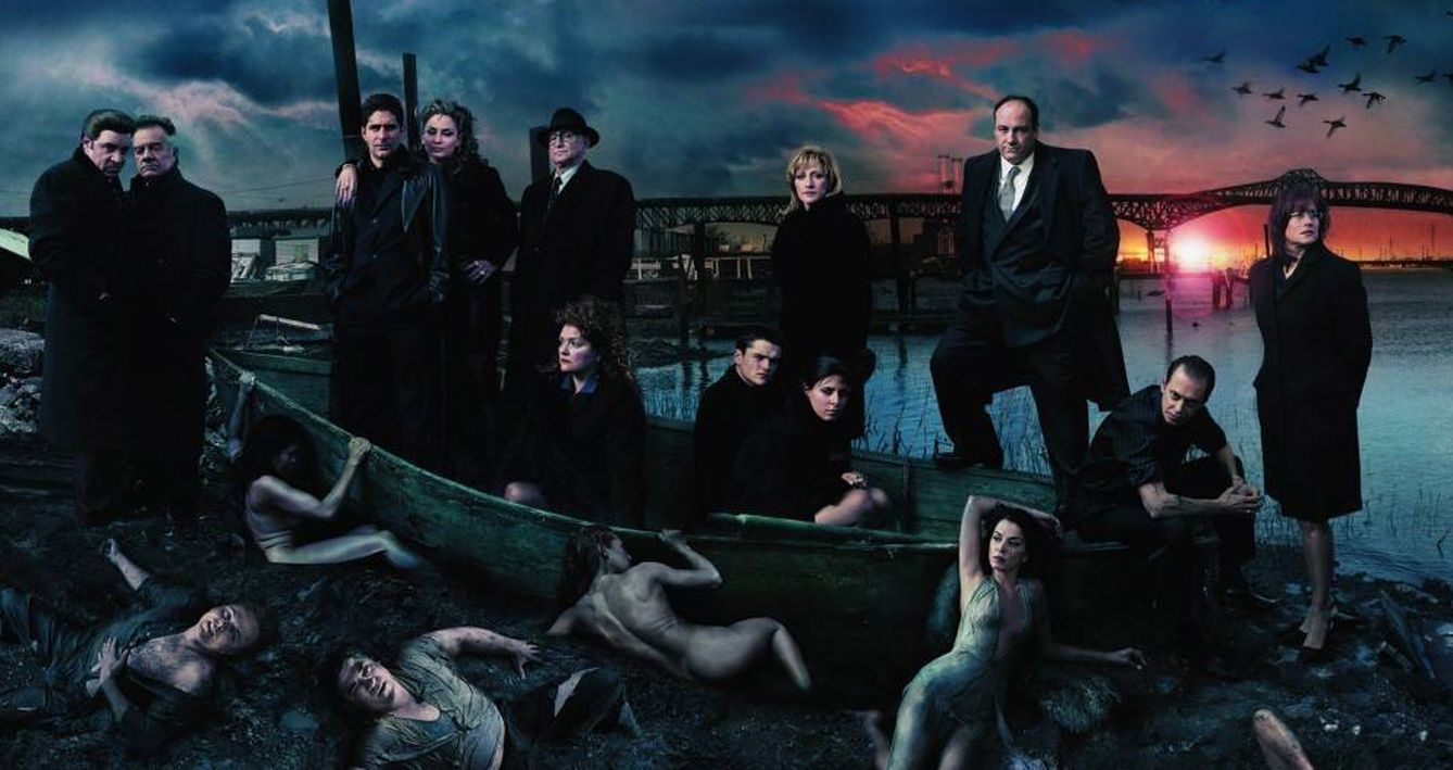 El reparto de 'Los Soprano' en una imagen promocional de la serie.