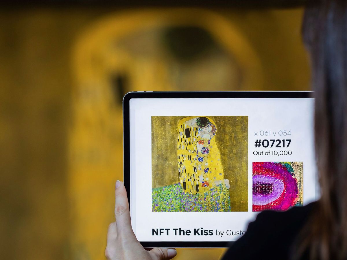 Foto: 'El Beso' de Klimt se venderá en 10.000 exclusivos "trozos" en forma de vales digitales (EFE/Belvedere Wien Ouriel Morgensztern)