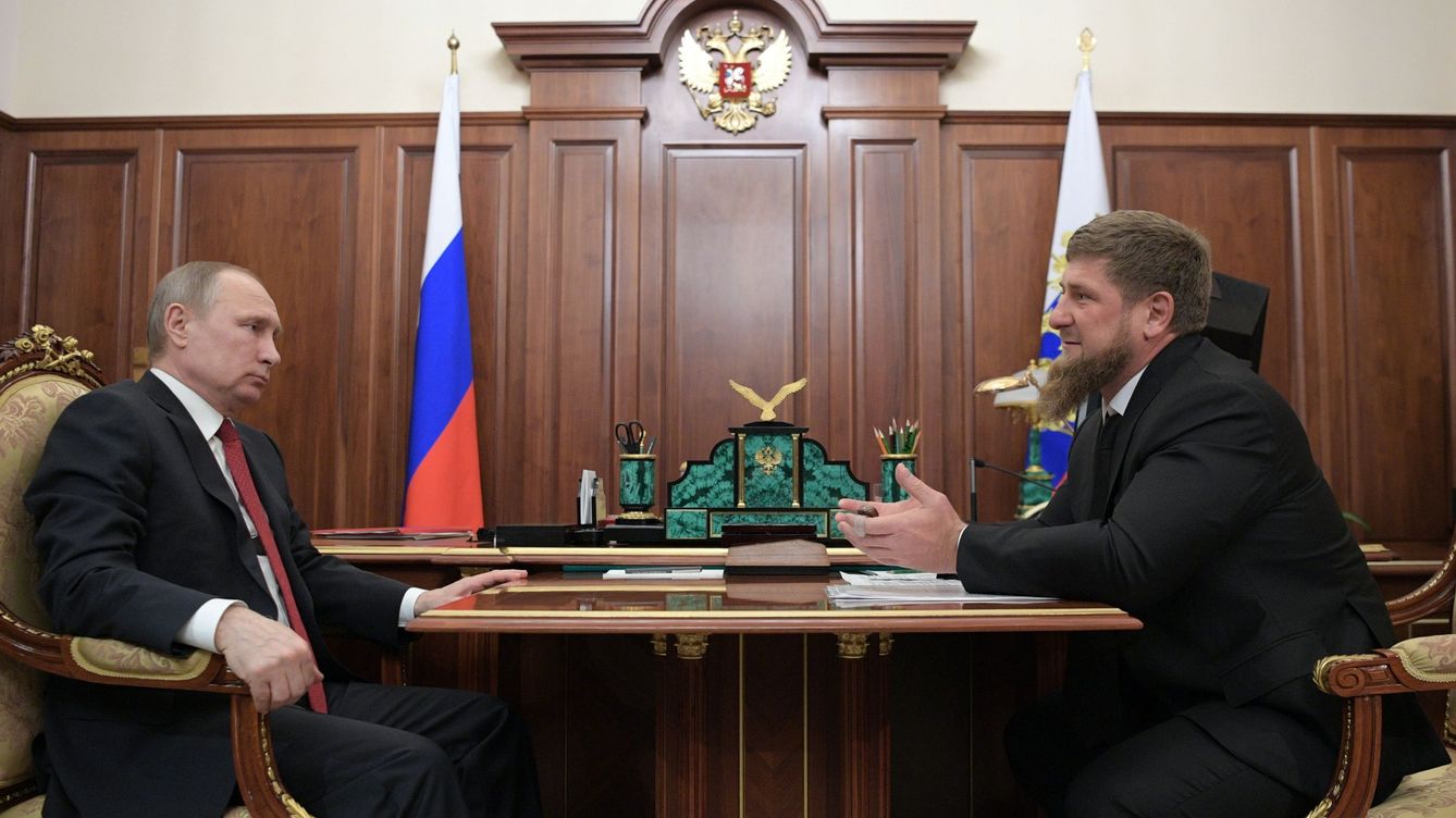 Foto: Putin y Kadírov. (EFE/Alexei Druzhinin)