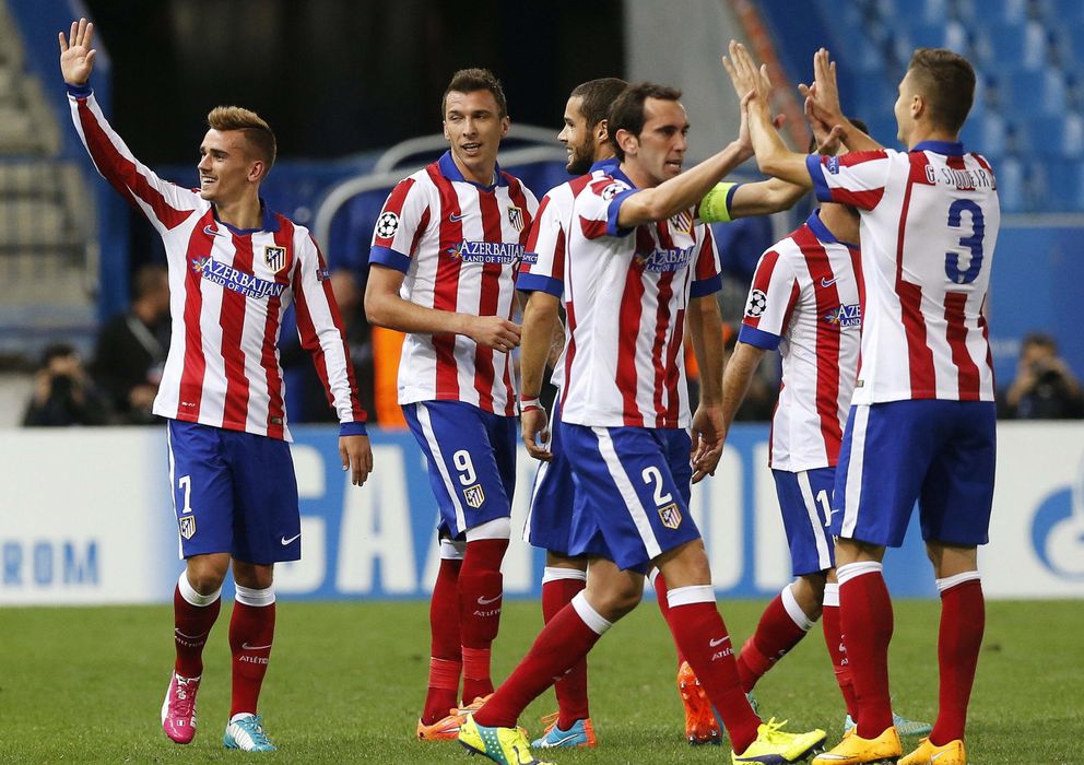 Foto: Los jugadores del Atlético de Madrid celebran un gol ante el Malmö (Efe).