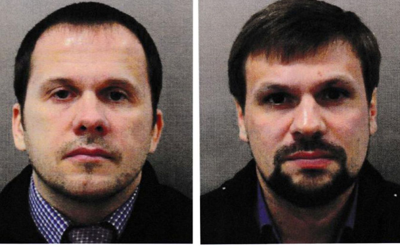 Alexander Petrov y Ruslan Boshirov (Anatoliy Chepiga), dos de los acusados del envenenamiento del agente doble Sergei Skripal y su hija Yulia. Chepiga fue identificado por Bellingcat. (Reuters)