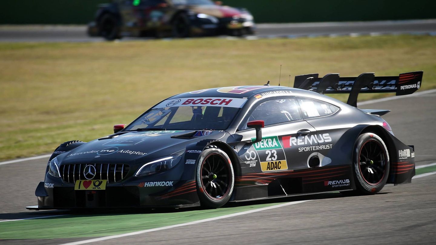 El Mercedes de Juncadella en la prueba de la DTM celebrada en Hockenheim el pasado fin de semana. (Imago)