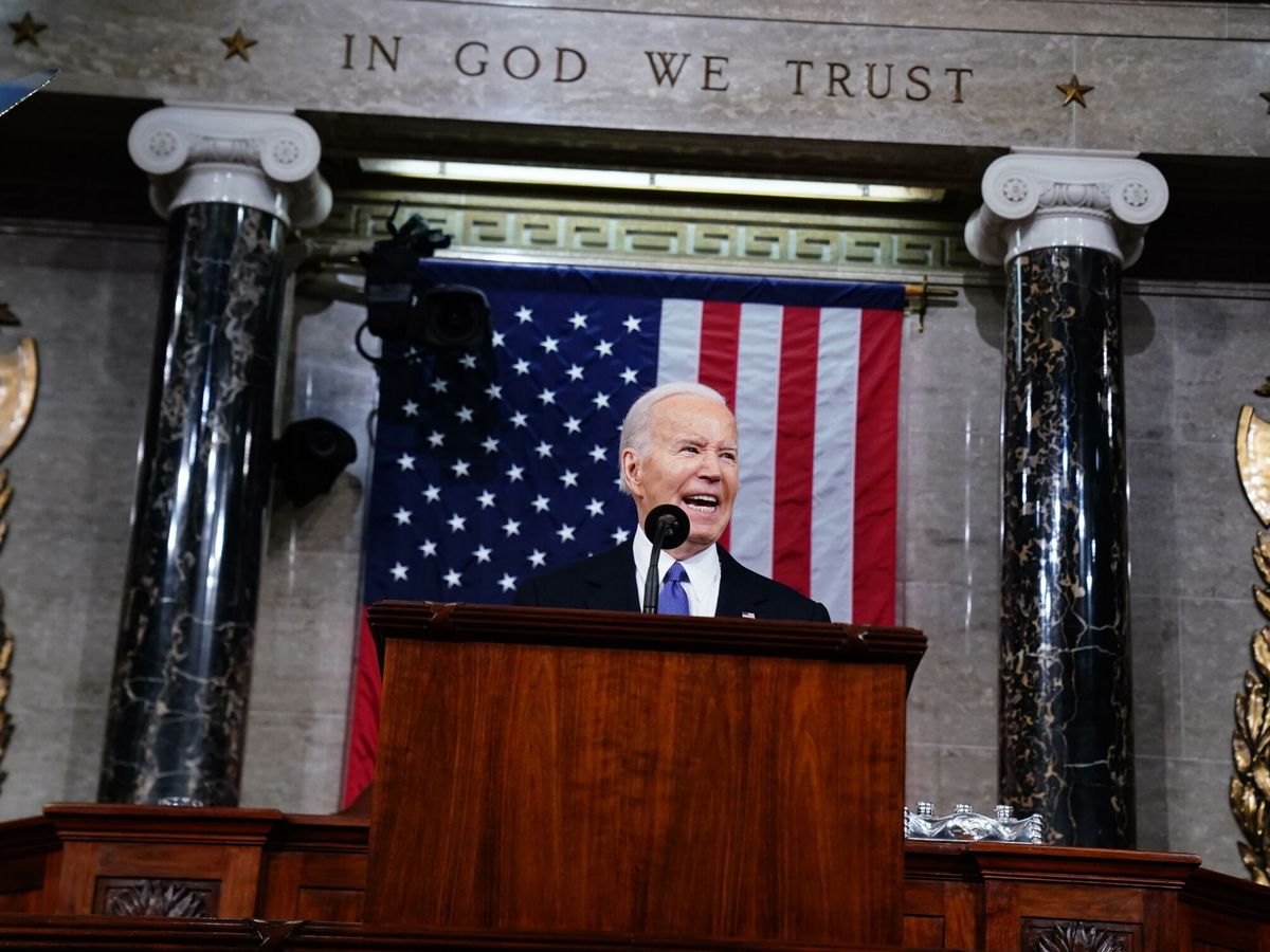 Foto: Joe Biden, en el discurso del estado de la nación, el 8 de marzo de 2024. (EFE / Shawn Thew)